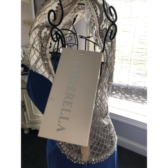 Cinderella Divine PROM EVENING BALL GOWN DRESS  Royal BLUE Sequin Sz 6 - Picture 12 of 13